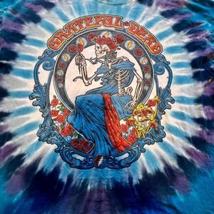 Grateful Dead XL T-Shirt Blue 2018 Liquid Blue Tie Dye Bertha Festival Deadhead
